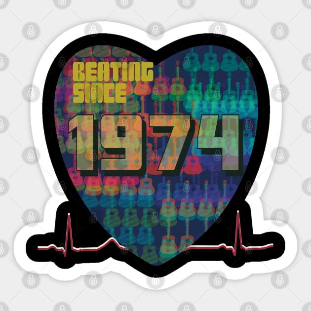 1974 - Beating Since Sticker by KateVanFloof